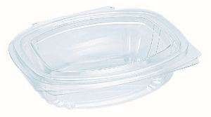 rPET Verpackungsschale mit Deckel 375 ml transparent