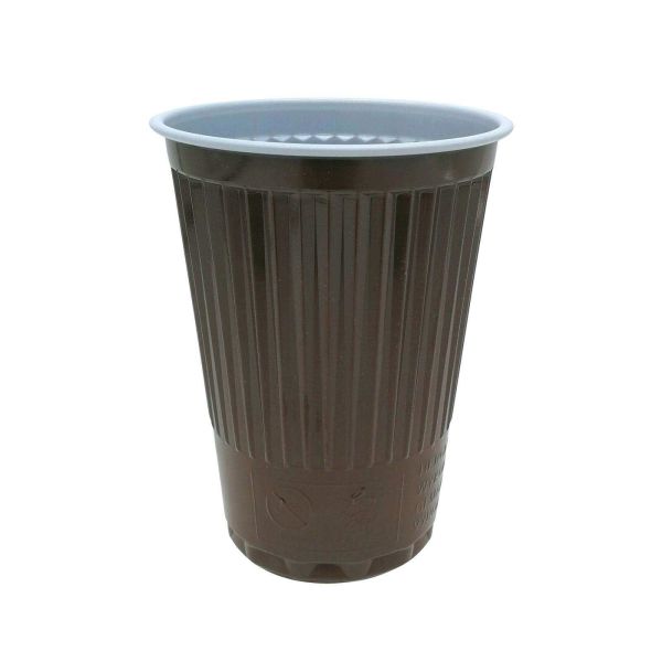 Automatenbecher 180 ml braun-weiß 4,5g Thermobecher