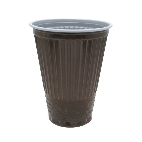 Automatenbecher 150 ml braun-weiß 4,0g Thermobecher