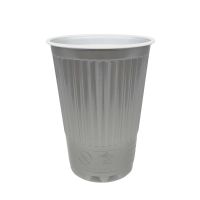 Automatenbecher 180 ml silber-weiß 4,5g Thermobecher