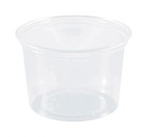 Round packing cup, 125 ml, transparent