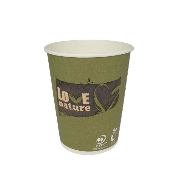 BioWare™ Papier Automatenbecher Love Nature 150 ml