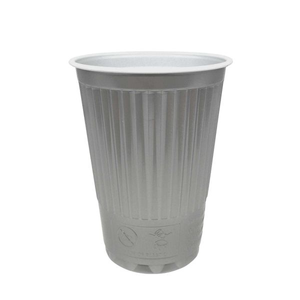 Automatenbecher 180 ml silber-weiß 4,5g Thermobecher