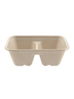 Fiber Menüschale, zweigeteilt, 650 ml 2-geteilt