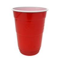 Partybecher 400 ml rot-weiss - Red Cups