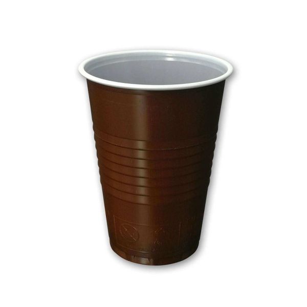 Automatenbecher 180 ml braun-weiß 3,8g