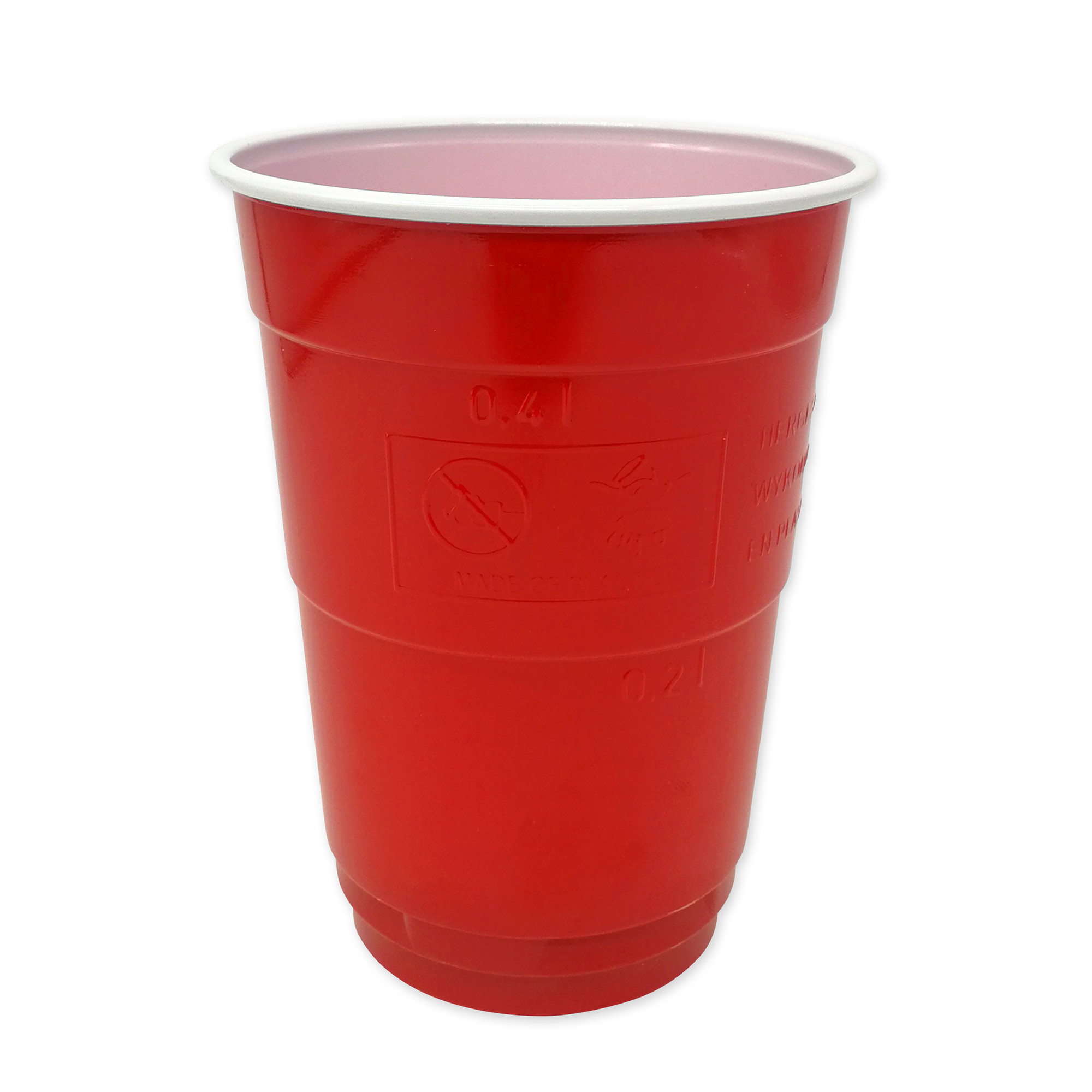Cup, Partybeker rood-wit, 400 ml | Bechershop NL