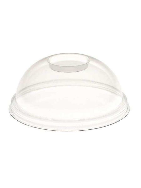 Deckel, gewölbt ohne Loch, RPET, transparent für 95,0mm Deckel, gewölbt ohne Loch, RPET, transparent für 95,0mm