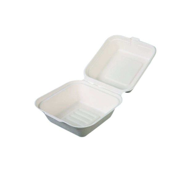 Hamburgerbox aus Zuckerrohr 15 cm