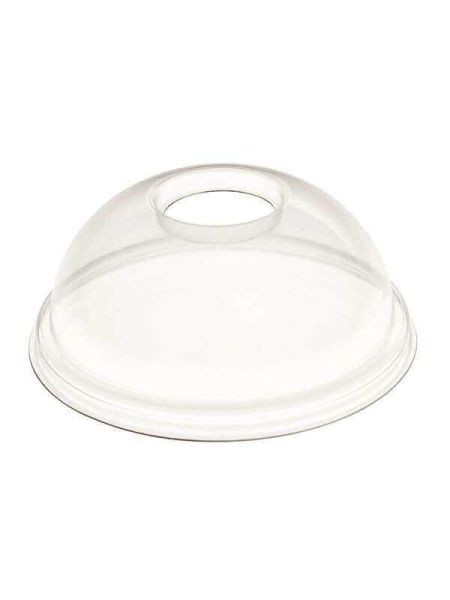 Deckel, gewölbt mit Loch, PET, transparent, für 95,0mm Deckel, gewölbt mit Loch, PET, transparent, für 95,0mm