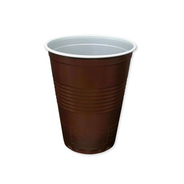 Automatenbecher 150 ml braun-weiß 3,6g