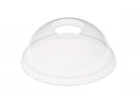 rPET dome lid ø 95 mm with hole