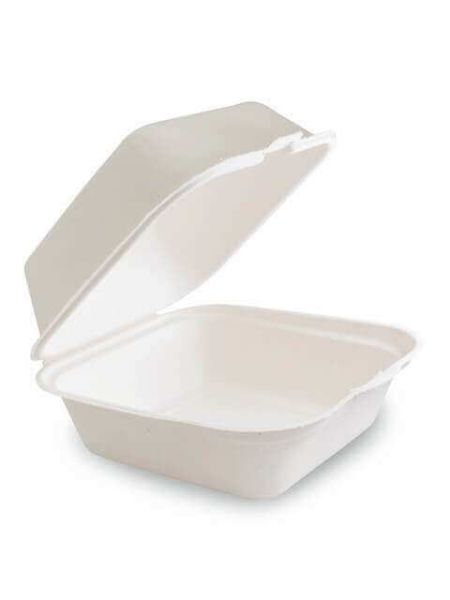 Burger Box, Zuckerrohr, 150x150x75mm